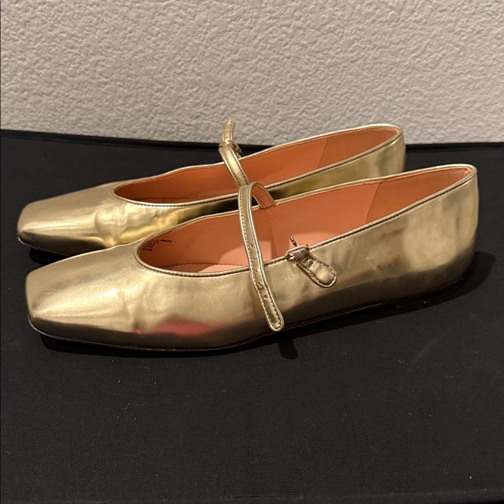 J. Crew Women's Anya Mary Jane flats in metallic - Picture 12 of 14